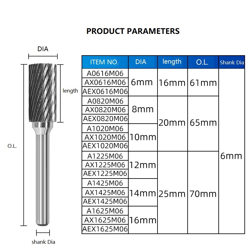 a Type Power Tools Accessories Rotary Files Tungsten Carbide Burr (SED-RB-A)