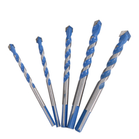 5PCS Carbide Tip Multifunction Drill Bits Set with Blue Flute Coating for Drilling Stone, Steel, Glass, Concrete, Wood, Plastic, Brick and Tiles (SED-MTD-S5)