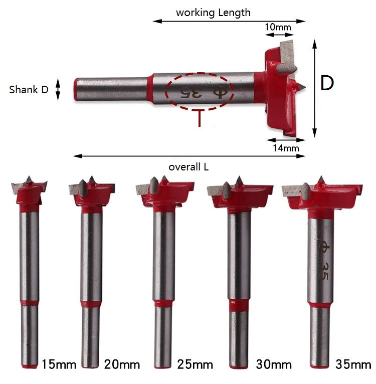 High Quality Carbide Tip Wood Forstner Drill Bits (SED-FD-CT)