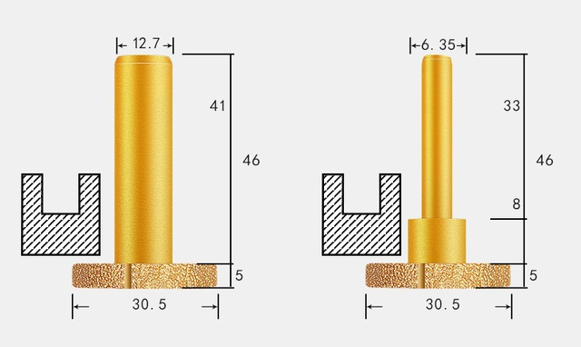 Vacuum Brazed Engraving Grinding Wheels Diamond Profile Wheel with Square Shape for Stone (SED-PW-CBS)
