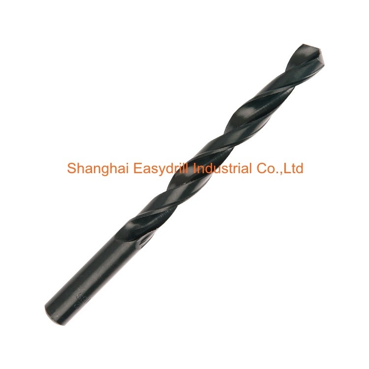 DIN338 Jobber Drill Twist Drill Bit Length Black and White Finish Rolled Forged HSS Twist Drills for Metal Stainless Steel Aluminium (SED-HTBW)