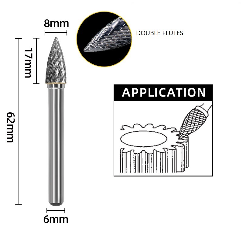 G Type Power Tools Rotary Files Tungsten Carbide Burr (SED-RB-G)