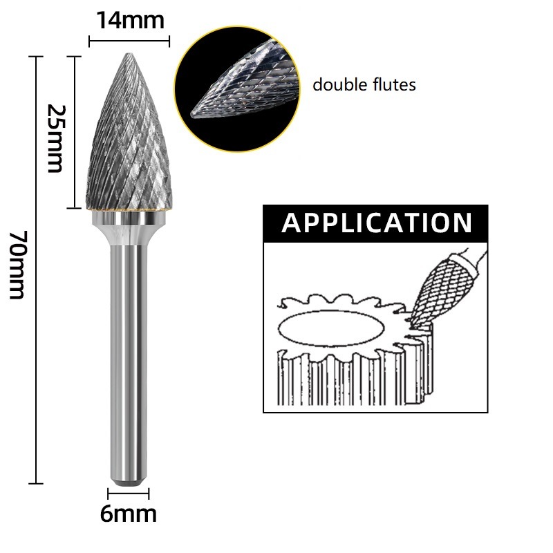 G Type Power Tools Rotary Files Tungsten Carbide Burr (SED-RB-G)