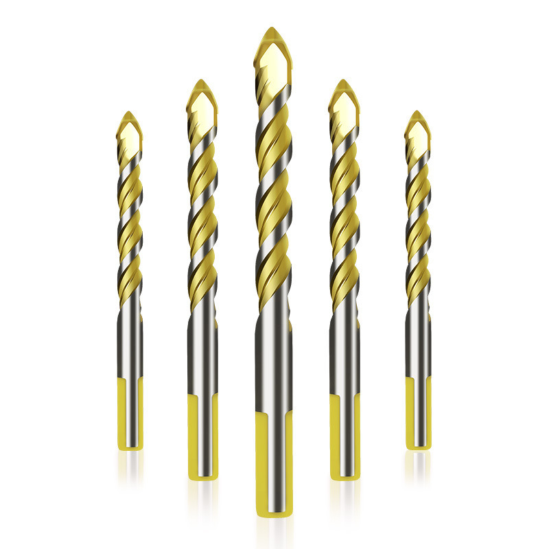 Carbide Tip Multifunction Drill Bits with Gold Flute Coating for Drilling Stone, Steel, Glass, Concrete, Wood, Plastic, Brick and Tiles (SED-MTD-GF)