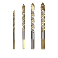 Carbide Tip Multifunction Twist Drill Bits with Straight Tip and Gold Coating for Drilling Stone, Glass, Concrete, Wood, Plastic, Brick and Tiles (SED-MTD-TSG)
