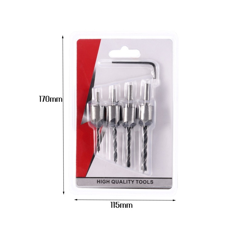 7PCS HSS Countersink Drill Bits Set with Hex Wrench (SED-CSD-S7)