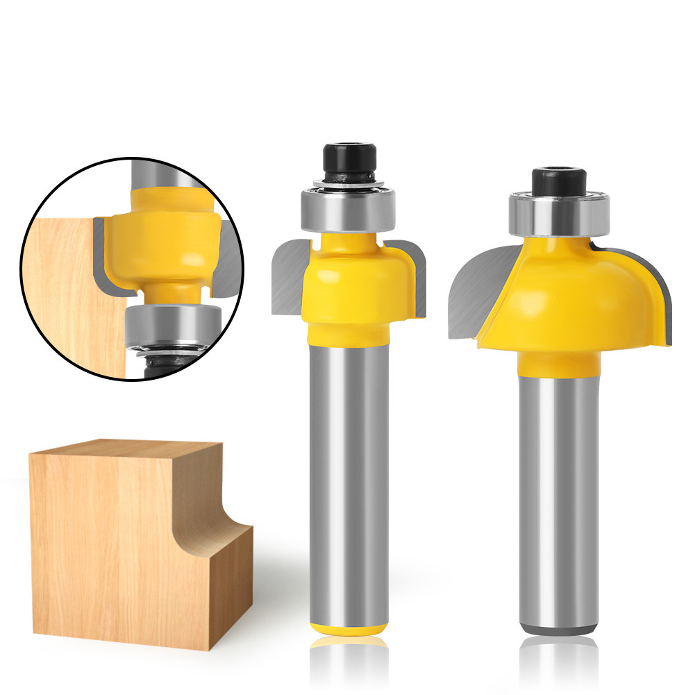 R Angle Round Bottom Wood Router Bits Set Wood Hole Cutter Woodworking Flush Trim Bits (SED-FT-RR)