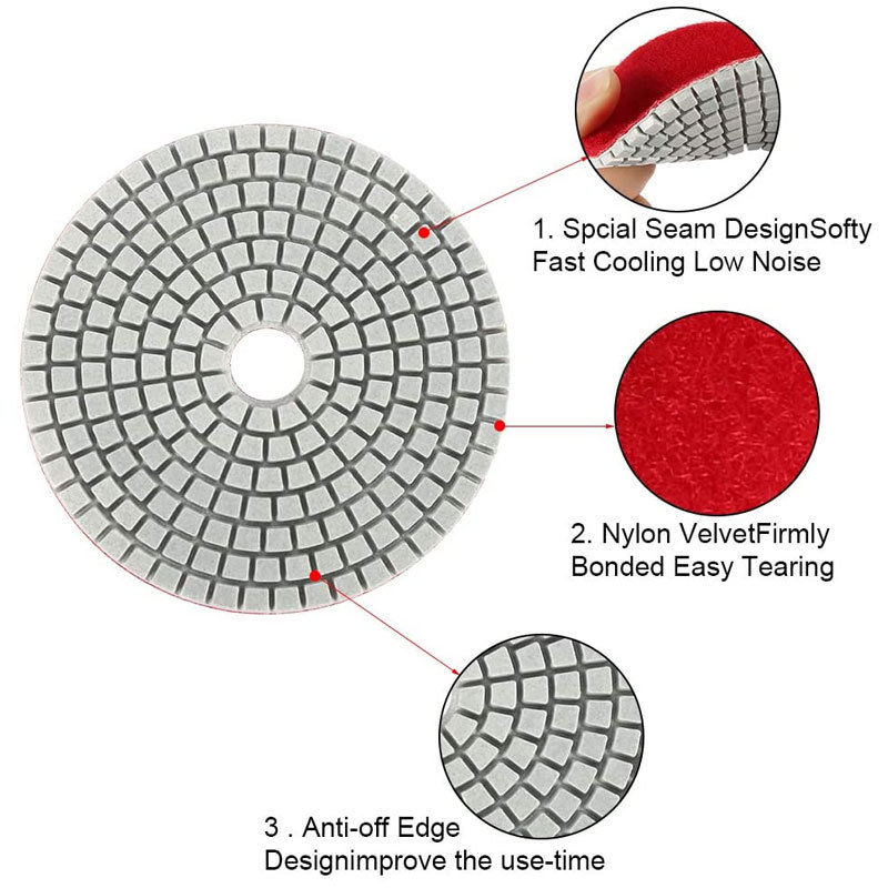 10PCS Diamond Polishing Pads Set for Masonry (SED-PP-S10)