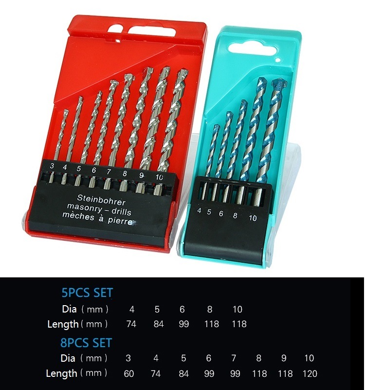 Carbide Tip Masonry Drill Bits with Blue Flute Coating (SED-MD-B)