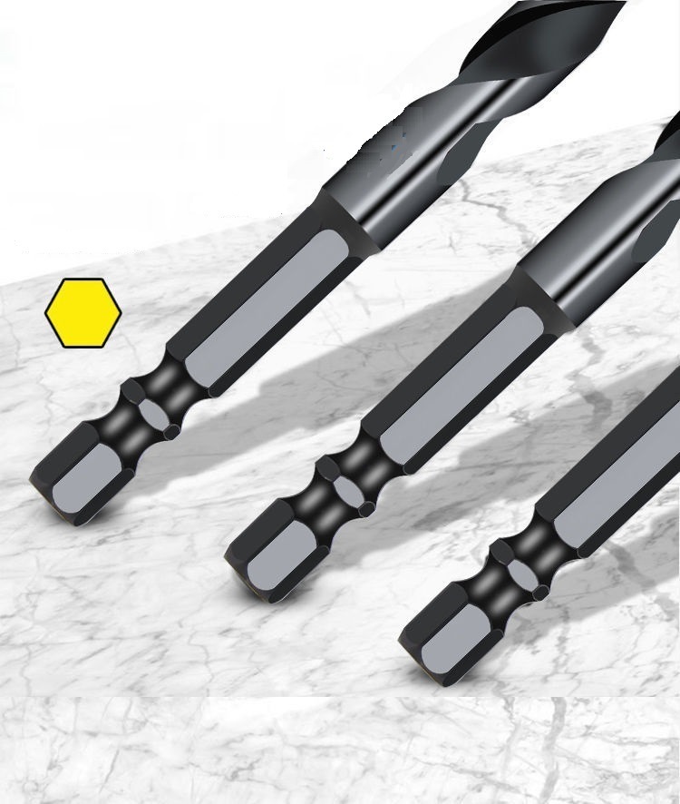 Hex Shank Carbide Cross Tips Multifunction Drill Bits with Black Oxide for Cutting Stone, Concrete, Glass, Wood etc (SED-MTD-HCB)