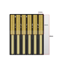 6PCS Cylinder Type Electroplated Diamond Burrs/Diamond Mounted Points Set with Gold Coating (SED-MPS-GS6)