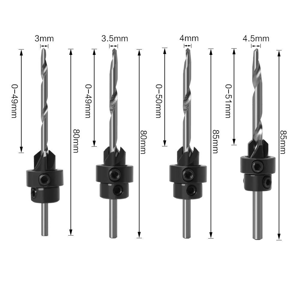 7PCS Coutersink Bits Wood Screw Drill Bits Set in Wooden Box (SED-WSB-S7W)