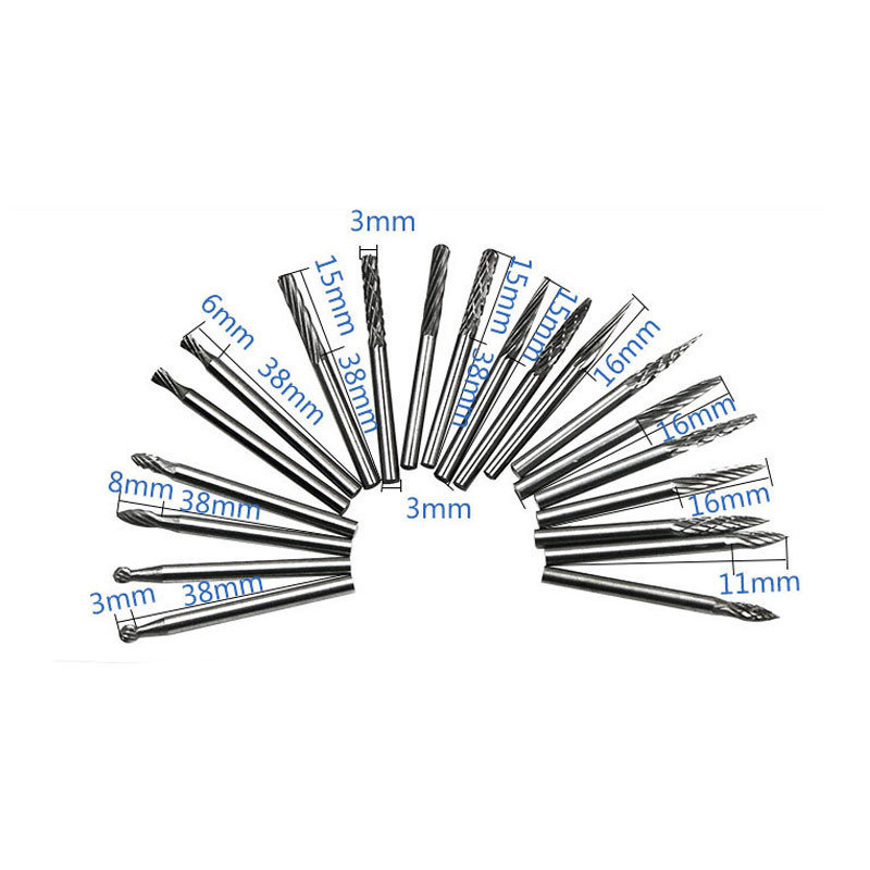 15PCS Carbide Rotary Files Tungsten Carbide Burrs Set (SED-RBS151)