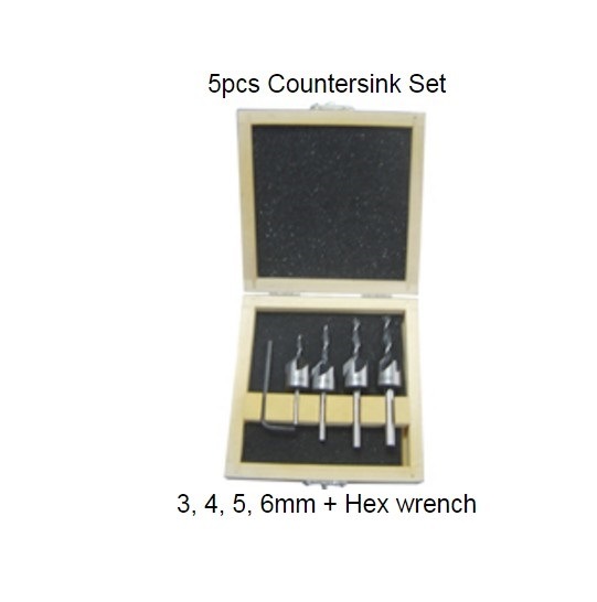 HSS Woodworking Brad Points Drill Bits Combination Countersink Drill Bits Set (SED-CSDC)