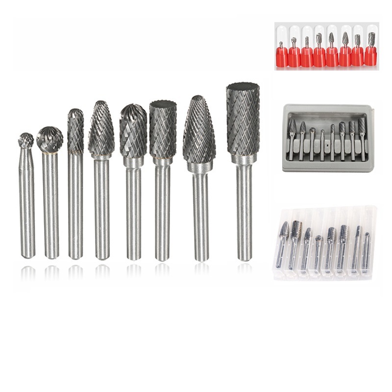 8PCS Power Tools Accessories Carbide Rotary Files Tungsten Carbide Burrs Set (SED-RBS8)