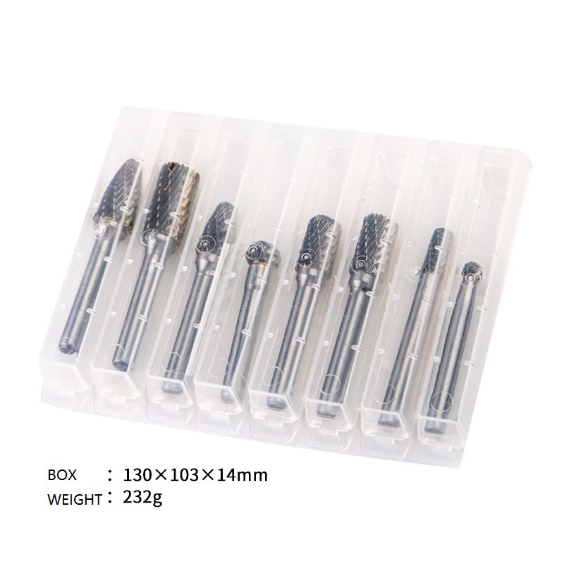 8PCS Power Tools Accessories Carbide Rotary Files Tungsten Carbide Burrs Set (SED-RBS8)