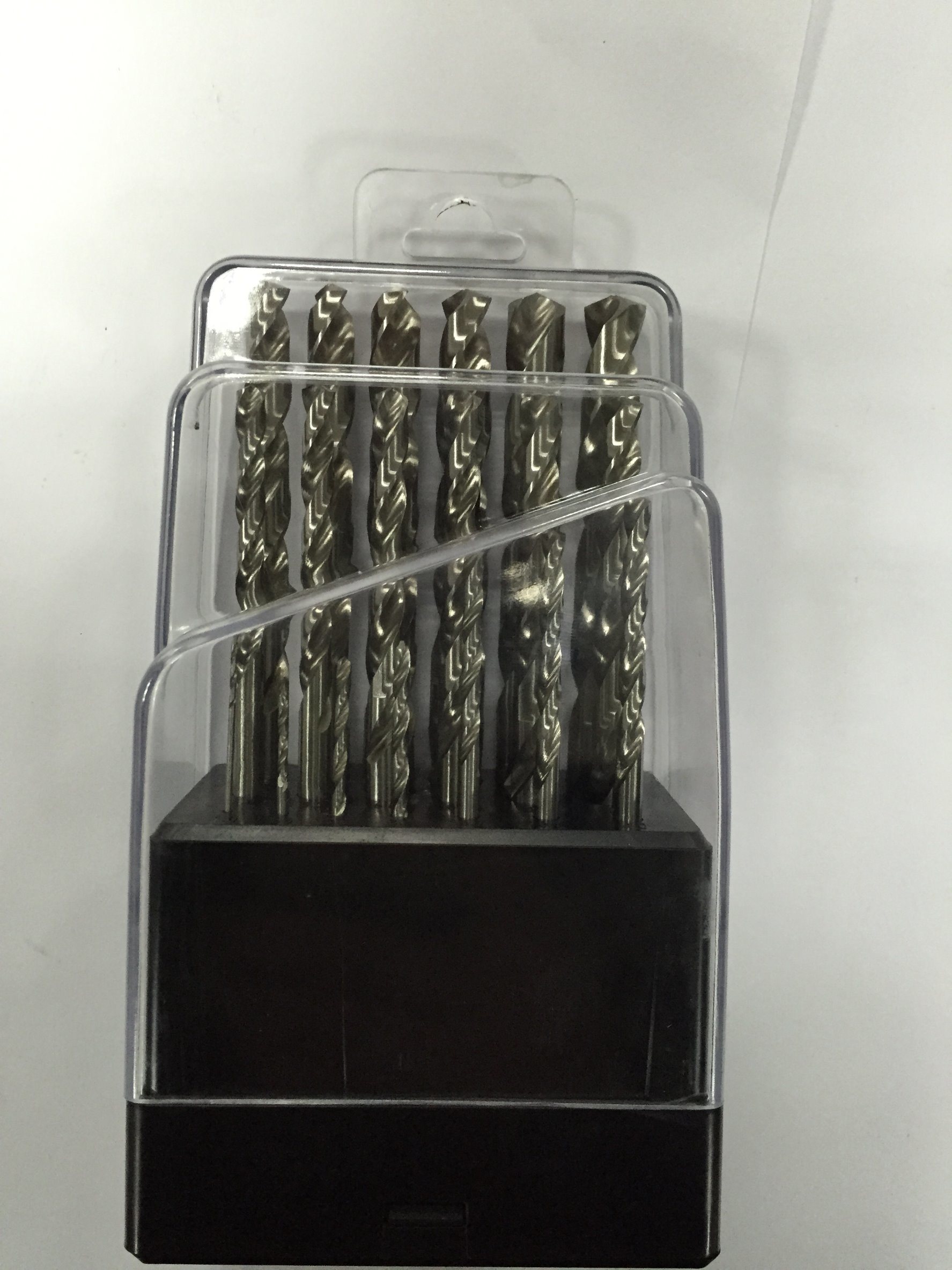 25PCS HSS Drills DIN338 Bright White HSS M2 HSS Twist Drill Bits Set with Metal Box (SED-DBS25-1)