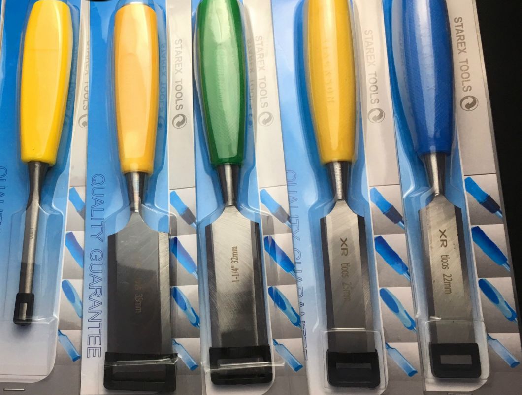 Double Color TPR Handle Wood Flat Chisel (SED-FCDT)