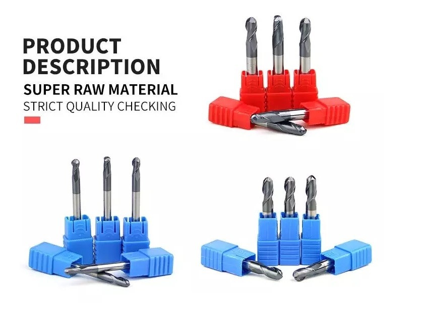 Tungsten Carbide Ball Nose End Mill Tungsten Steel Milling Cutter for Aluminium (SED-MC-BNA)