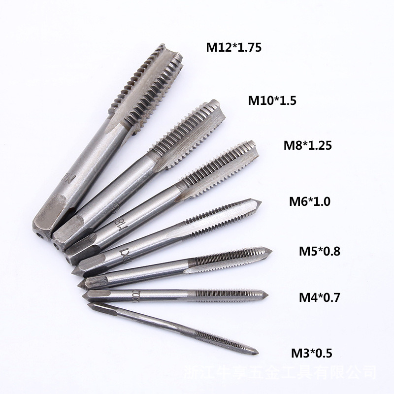 7PCS HSS Straight Flute Machine Taps Set (SED-TS7)