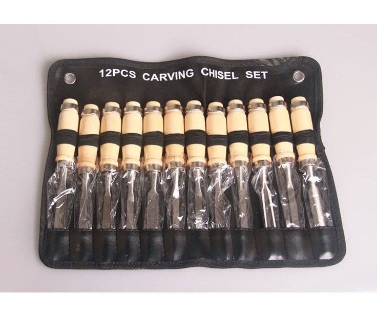12PCS Hand Tools Wood Carving Chisels Set in Oxford Bag (SED-CC-S12)