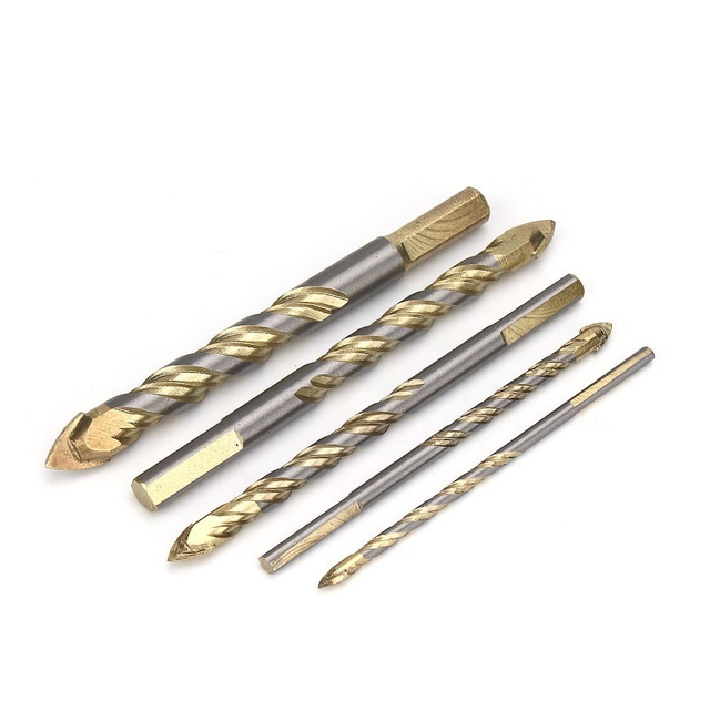 Straight Carbide Tip Twist Drill Bits for Drilling Glass, Brick and Tiles