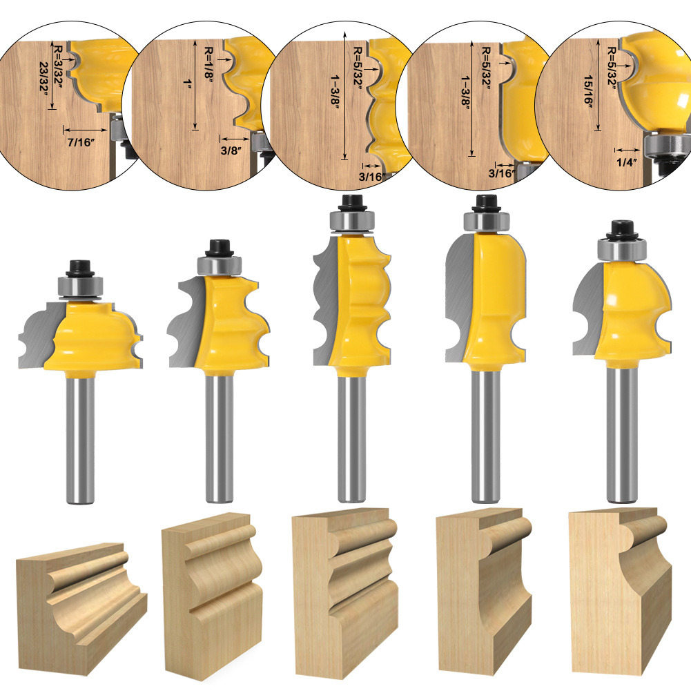 10PCS Woodworking Tools Wood Milling Cutter Wood Router Bits Set (SED-RBS10)
