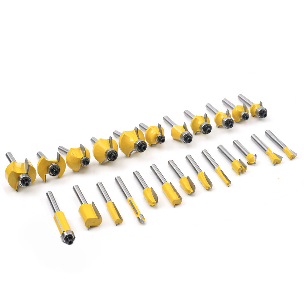 50PCS Woodworking Tools Milling Cutter Wood Router Bits Set with 1/4"Shank (SED-RBS50)