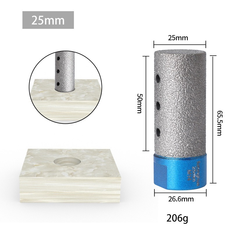 M14 Connection Vacuum Brazed Diamond Profile Router Bit with Straight Edge (SED-PRB-VBM14)