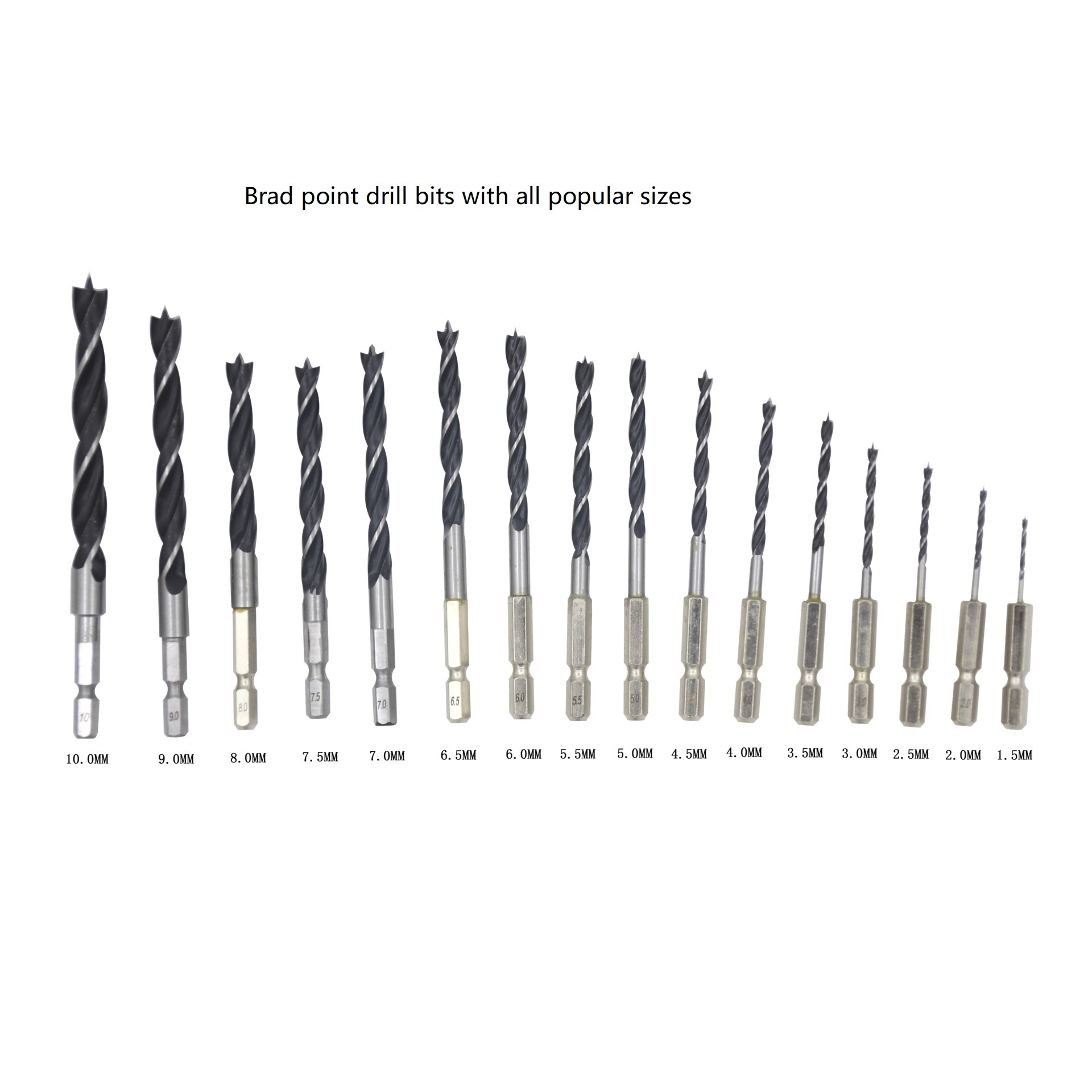 Hex Shank Wood Brad Point Twist Drill Bits (SED-BPD-HS)