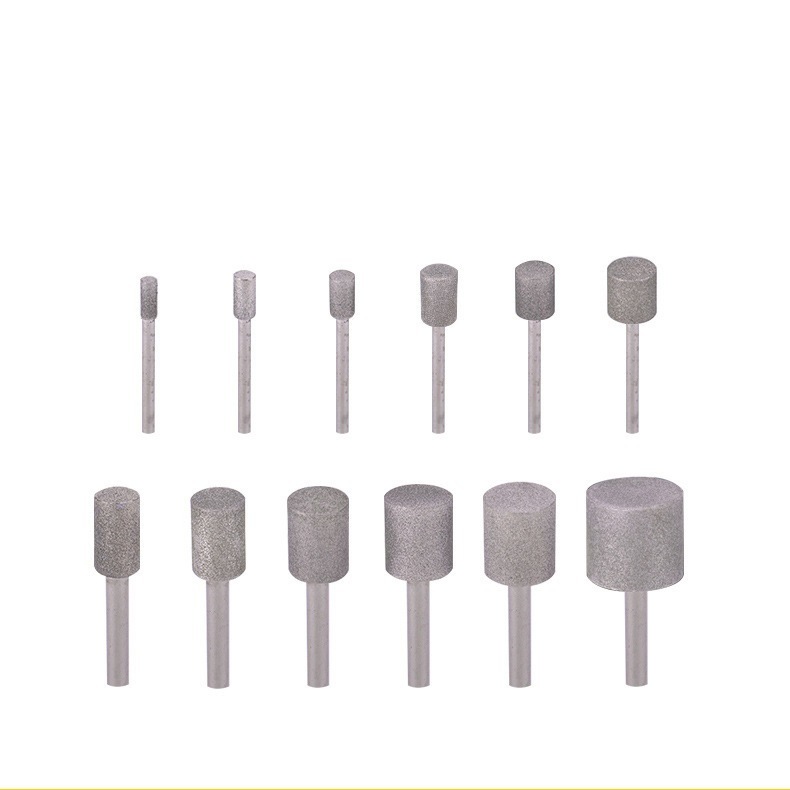 Shank 6mm Cylinder Type Electroplated Diamond Burrs/Diamond Mounted Points with Silver Coating (SED-MPCS-6)