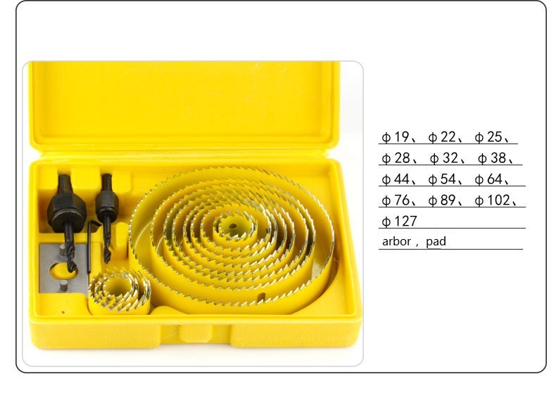 13PCS Drills Set HSS M42 Bi Metal Hole Saw Set in Box (SED-BMHS-S13)