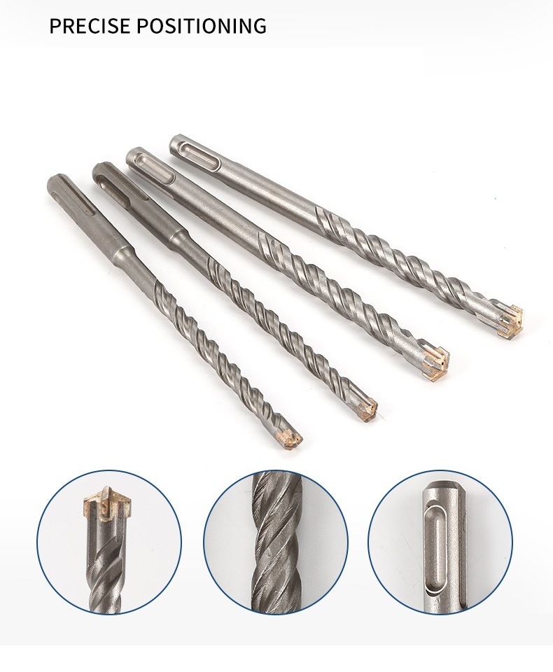 40cr Body Yg8c Tips SDS Plus Shank Electric Hammer Drill Bits with Cross Tips (SED-EHD-CT)
