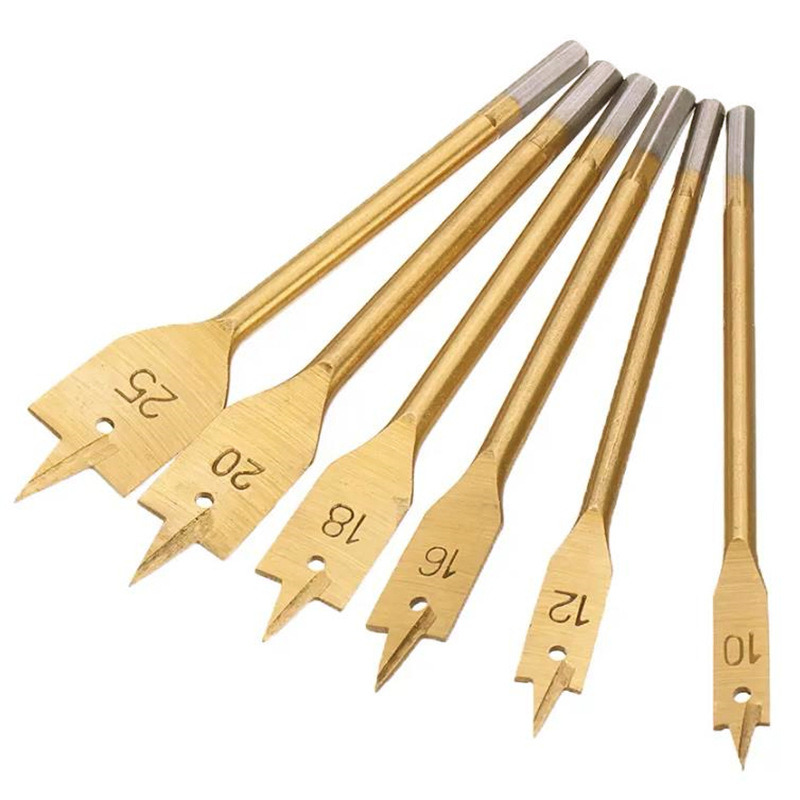 Tin-Coated Wood Spade Drill Bits Wood Flat Drill Bits (SED-TFD)