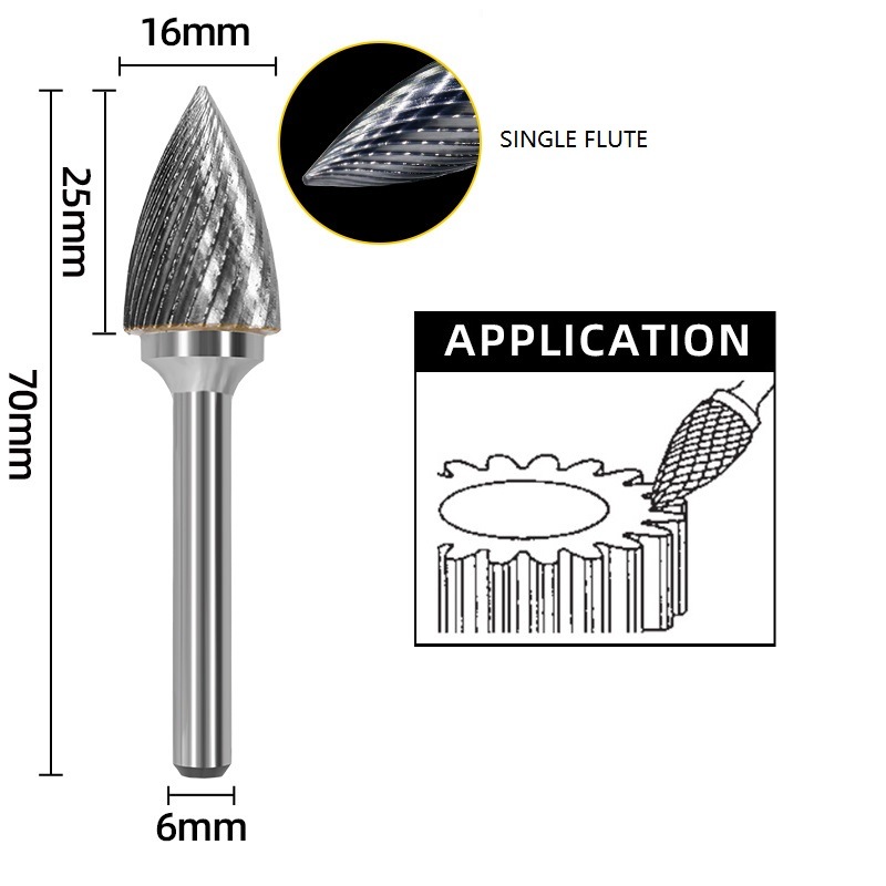 Conical Round Shape Tungsten Carbide Burr (SED-RB-CR)