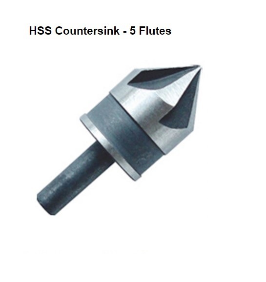 HSS Single Flute Countersink with Quick Change Hex Shank (SED-CS1F-HS)