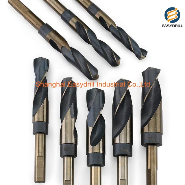 8PCS HSS Drills 1/2" Inch Reduced Shank Silver and Deming HSS Twist Drill Bits Set for Metal Stainless Steel PVC Drilling in Aluminium Box (SED-DBS8R-2)