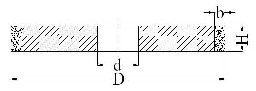 Diamond Resin Bond Grinding Wheel with Flat Edge (SED-GWR-F)