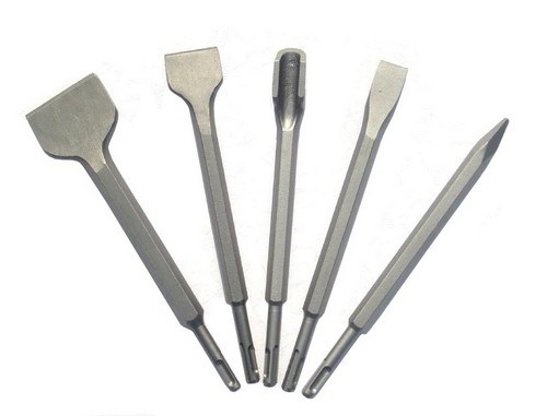 Hex Shank Point Chisels with Slot (SED-CP-HSS)