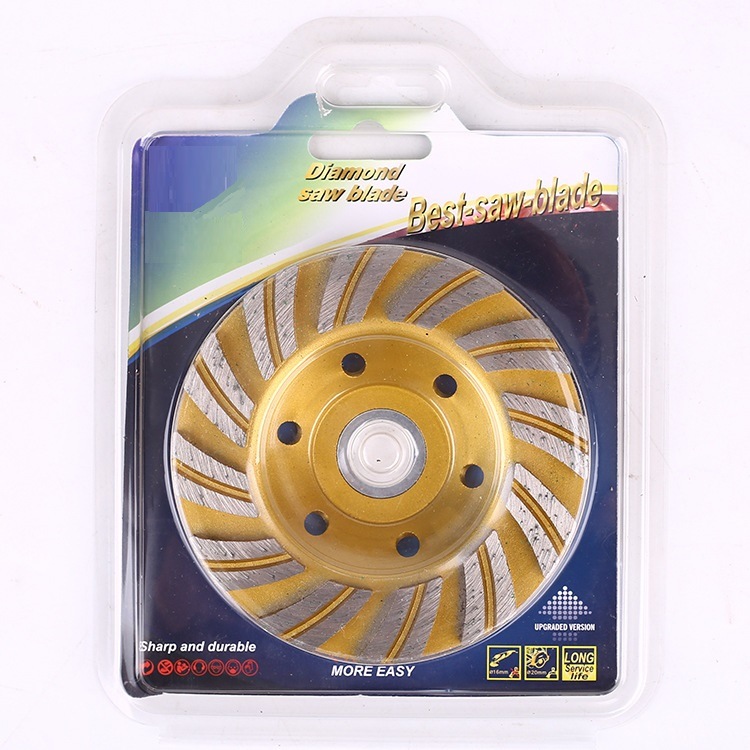 Turbo Wave Cup Wheels Diamond Cup Grinding Wheel for Masonry with Double Long Segments (SED-GW-TCL)