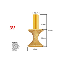 Vacuum Brazed Engraving Grinding Wheels Diamond Profile Wheel with Half Round Shape for Stone (SED-PW-VBHR)