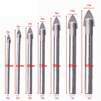 Round Shank Glass Drill Bits with Straight Tip for Drilling Glass, Ceramics, Bricks and Tiles (SED-GD-RS)