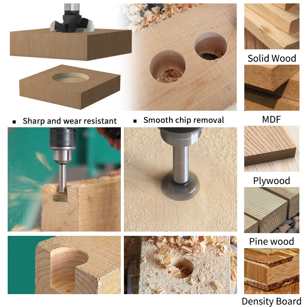 Adjustable Depth Hex Shank Wood Forstner Drill Bits (SED-FDB-ADH)