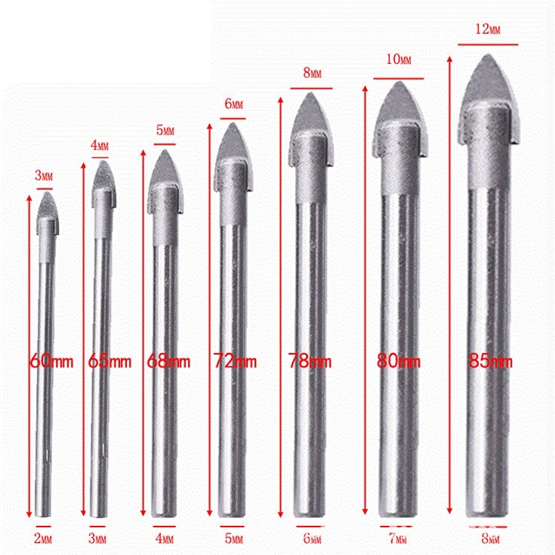 Round Shank Multiusage Drill Bits with Straight Tip for Drilling Stone, Wood, Plastic, Brick and Tiles (SED-MTD-RS)