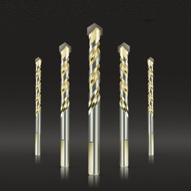 Carbide Tip Multifunction Drill Bits with Gold Flute Coating for Drilling Stone, Steel, Glass, Concrete, Wood, Plastic, Brick and Tiles (SED-MTD-GF)