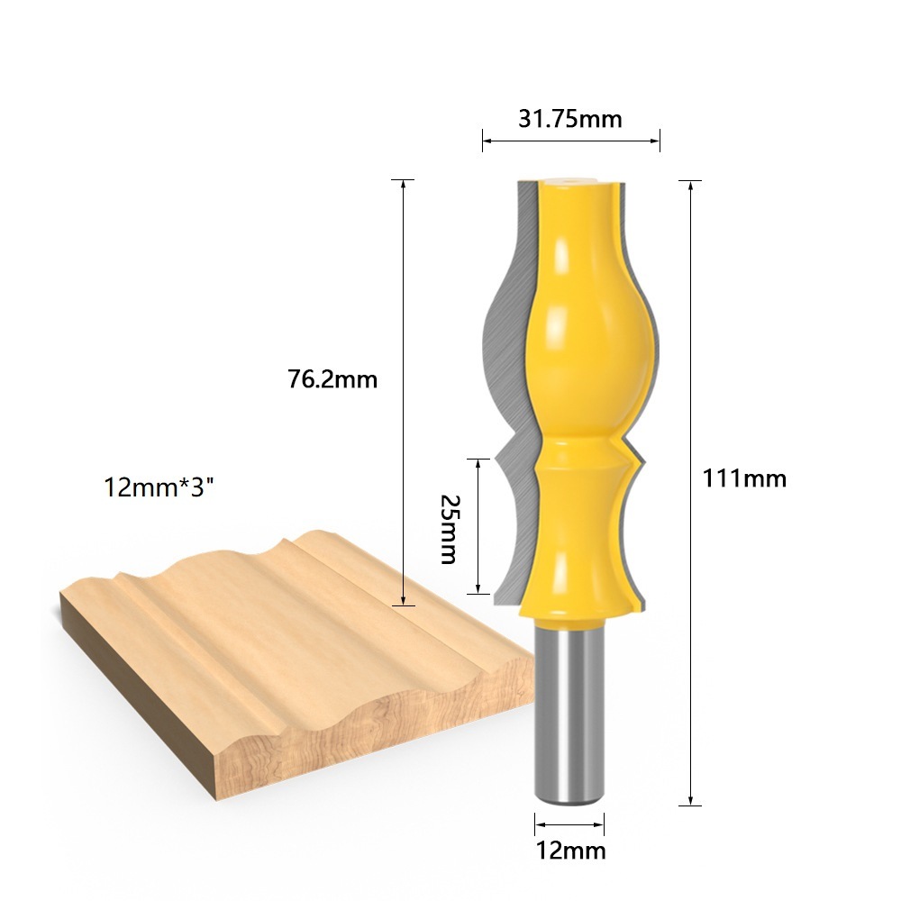 Crown Type Woodworking Flush Trim Bits Wood Router Bits Set Wood Hole Cutter (SED-FT-CT)