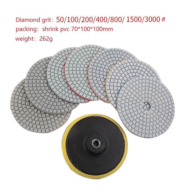 8PCS Diamond Polishing Pads Set for Masonry (SED-PP-S8)