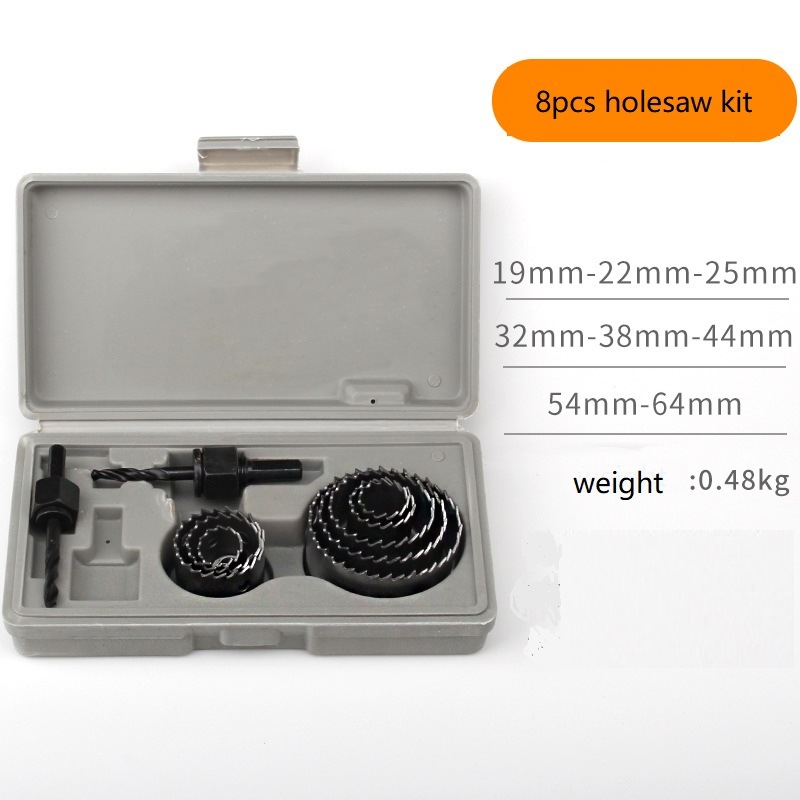 8PCS High Carbon Steel Wood Hole Saw Kit (SED-WHS-S8)