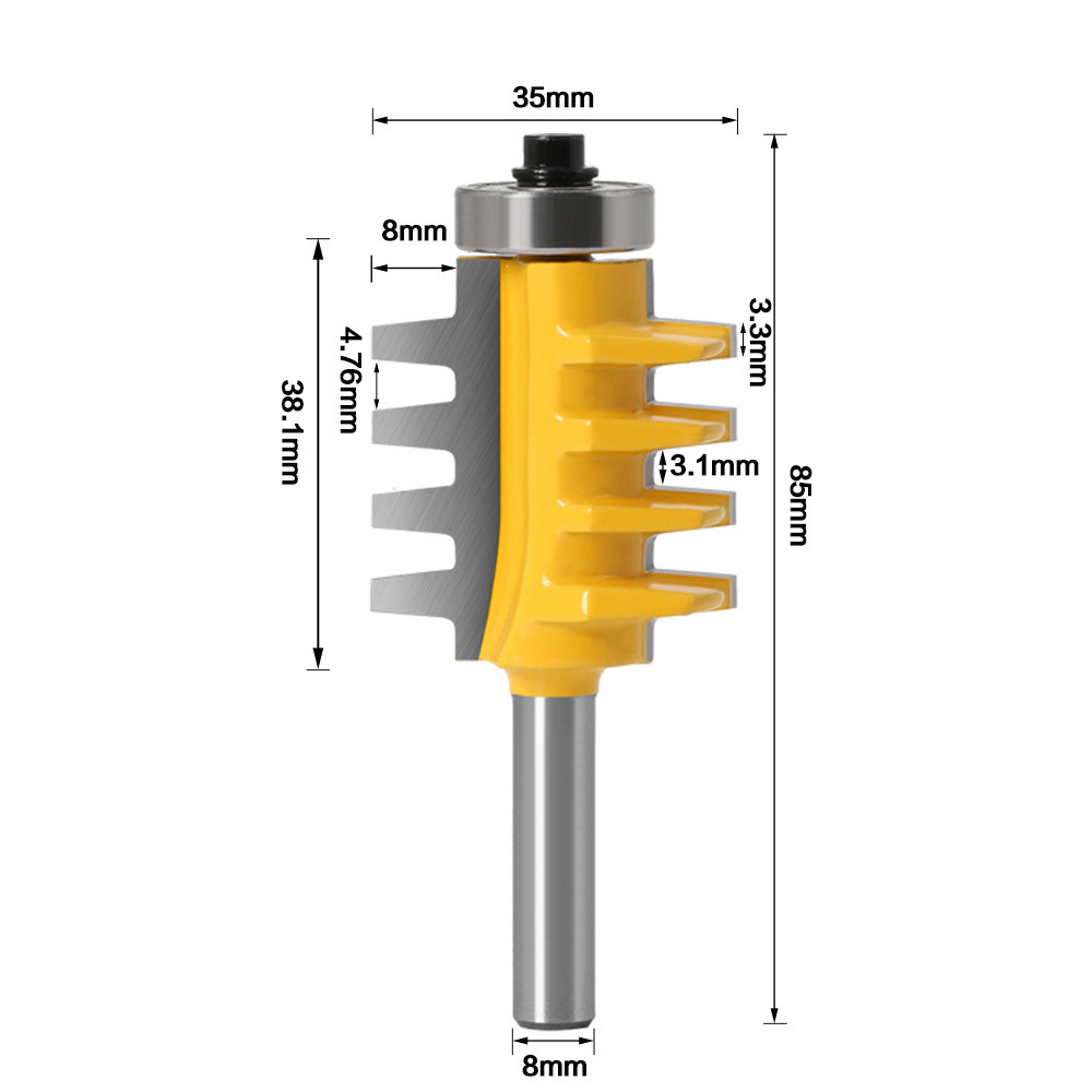 Multi Blades Woodworking Milling Cutter Wood Router Bit with 8mm Shank (SED-RB-MB)
