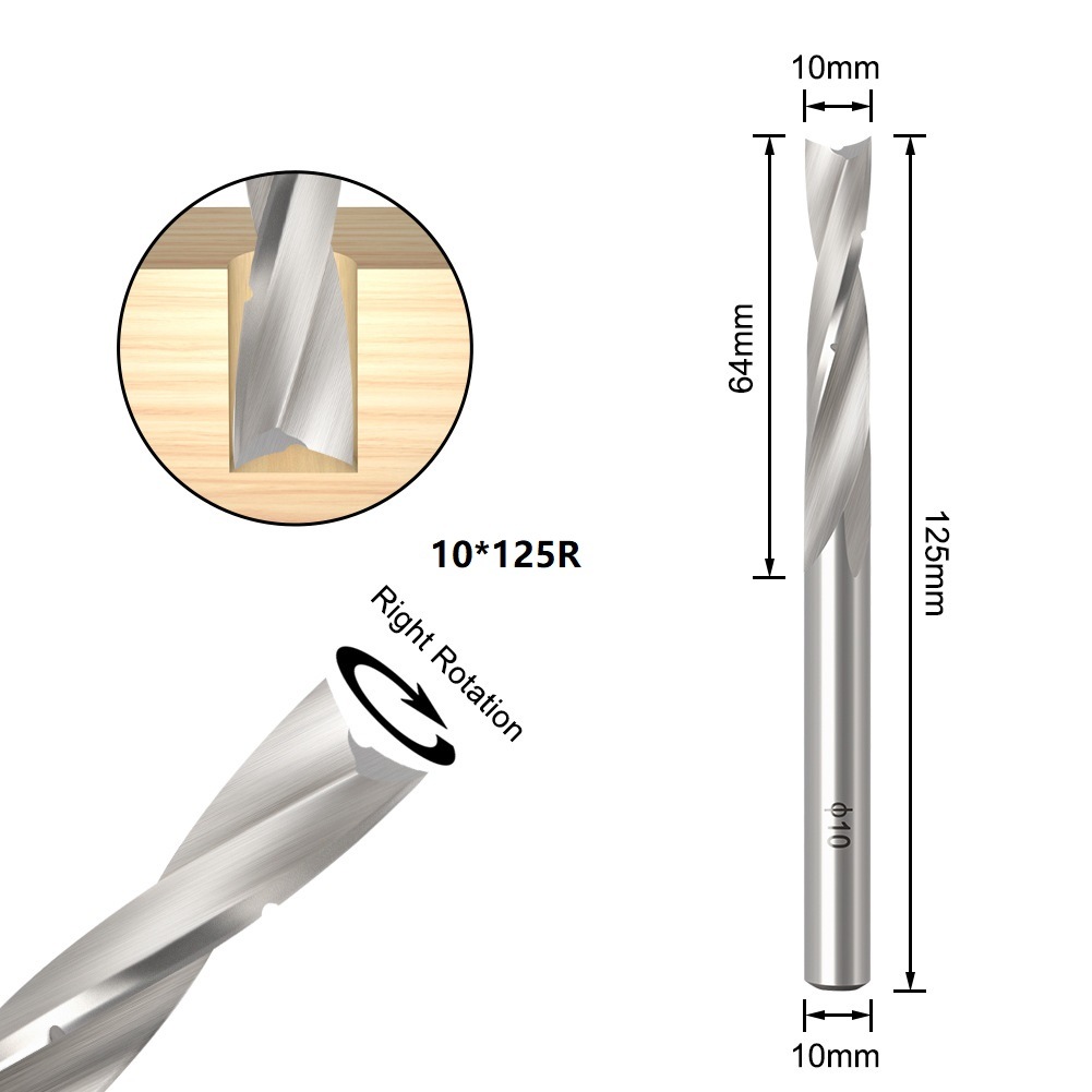 10*125mm High Speed Steel Spiral Grooving HSS Twist Drill Bits (SED-TS-SG)